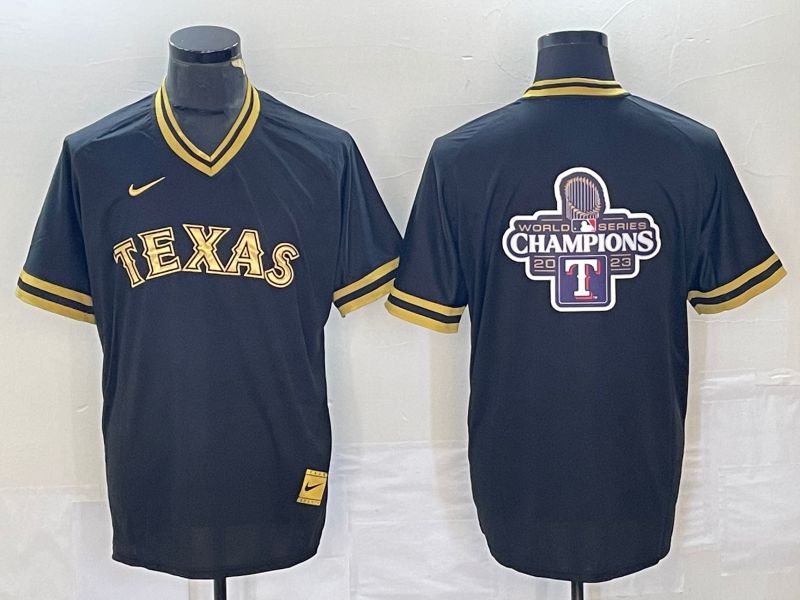 Men Texas Rangers Blank Black Game Nike 2023 MLB Jersey style 2->texas rangers->MLB Jersey